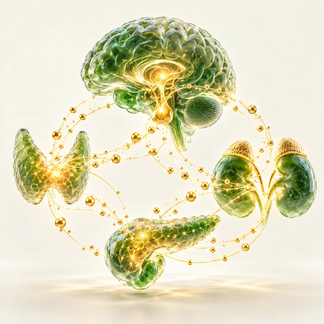 Artistic illustration of hormone signalling
