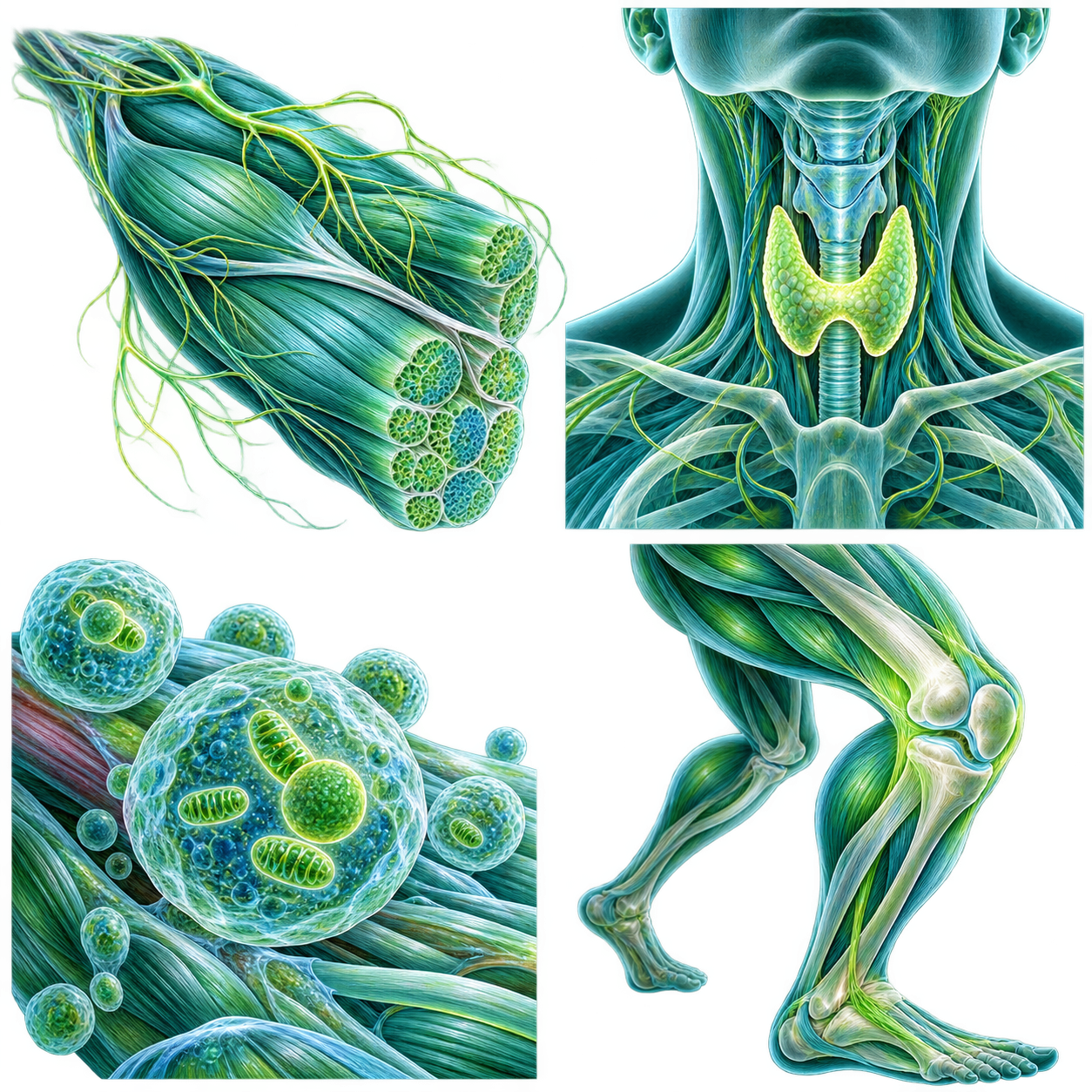 Illustration of muscles & nerves